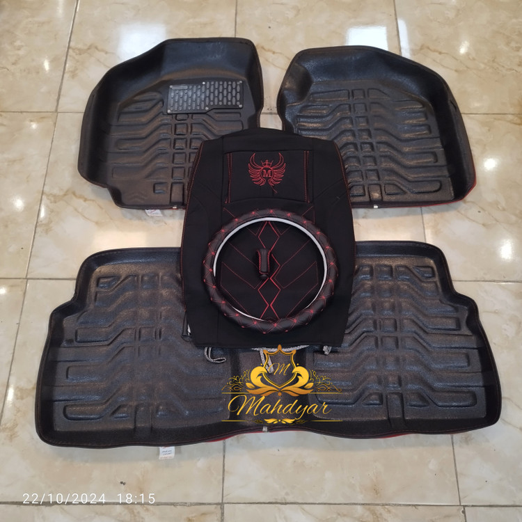 مشکی گلدوزی قرمز