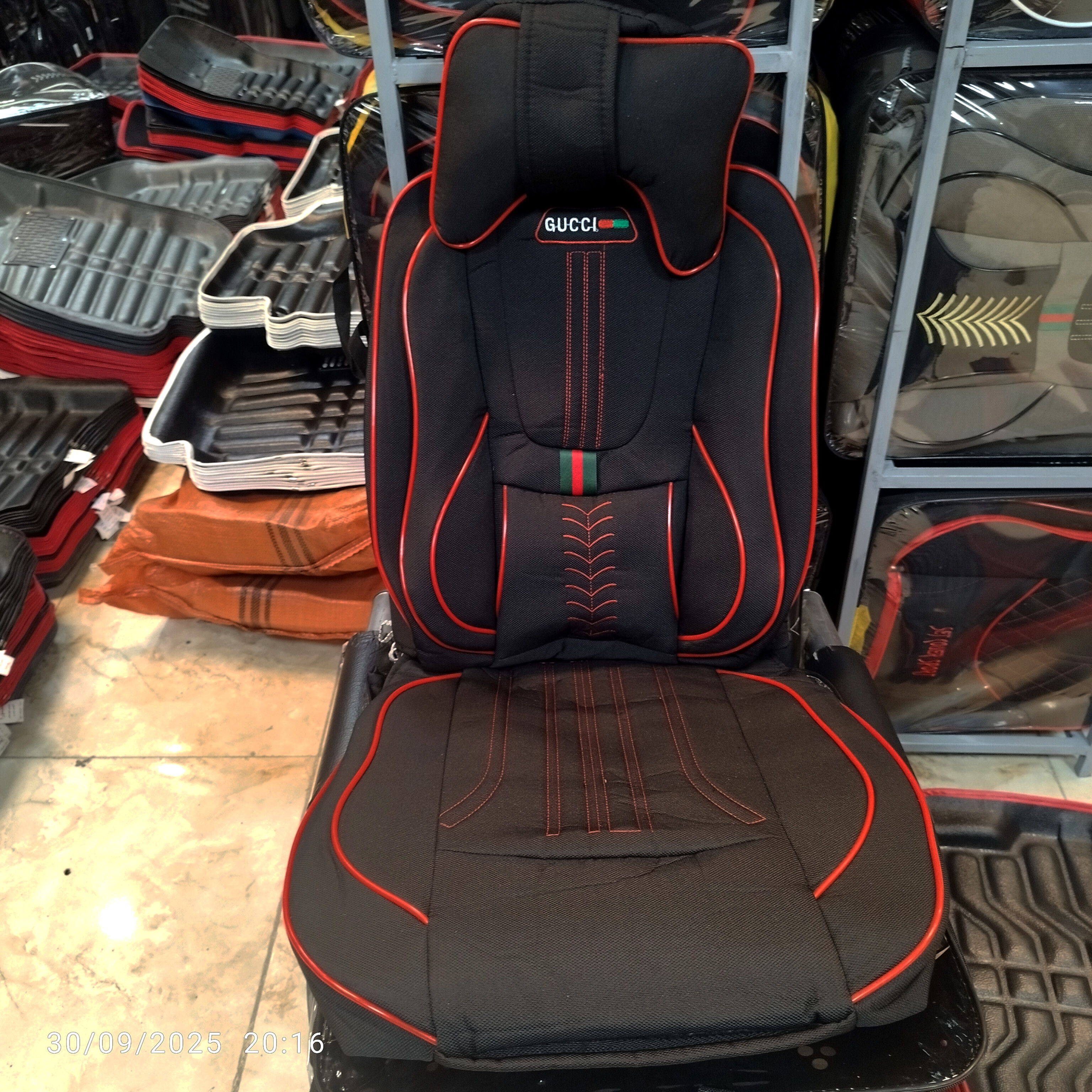 روکش صندلی خودرو ساینا و تیبا جدید طرح طبیvipمدل گوچی پارچه جودون برزنت سنگین